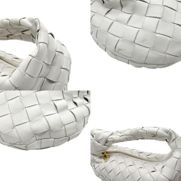 BOTTEGA Veneta Jodie Intrecciato Leather Handbag White - Picture 4 of 5